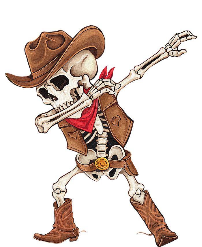 Dabbing Skeleton Cowboy Halloween Costume Gift PosiCharge Competitor Tank