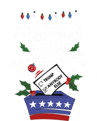 I Want For Christmas Is A New President Funny Antitrump Gift Women's V-Neck T-Shirt