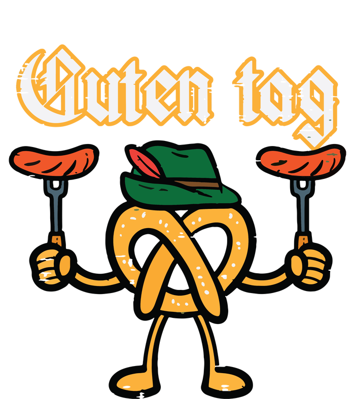 Oktoberfest Guten Tag Pretzel German Costume Cooling Performance Crew T-Shirt