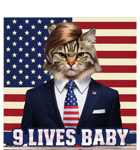 Cat In Suite With Trump Hair American Flag Nine Lives Baby Tote Bag