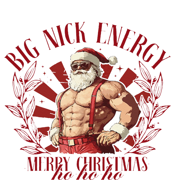 Big Nick Xmas Energy Funny Xmas Christmas Muscle Santa Claus Knit Cap Winter Beanie