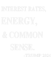 Interest Rates Energy & Common Sense Trump Saying Women's Racerback Tank