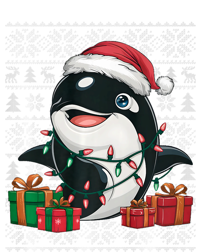 Xmas Sweater Style Ugly Santa Hat Orca Christmas Sweatshirt