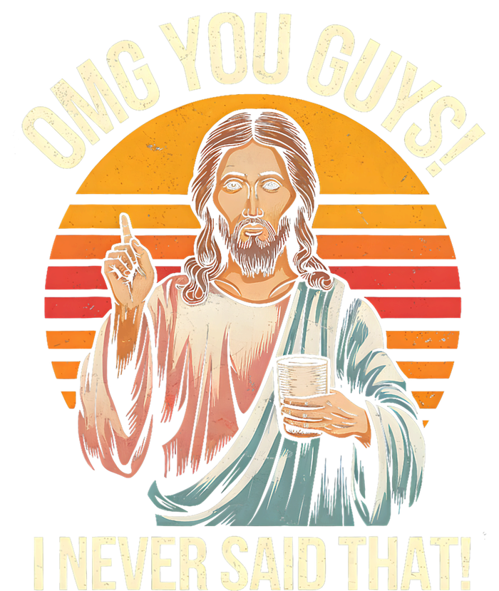 Funny Jesus Omg You Guys I Never Said That Dry Zone Grid Polo