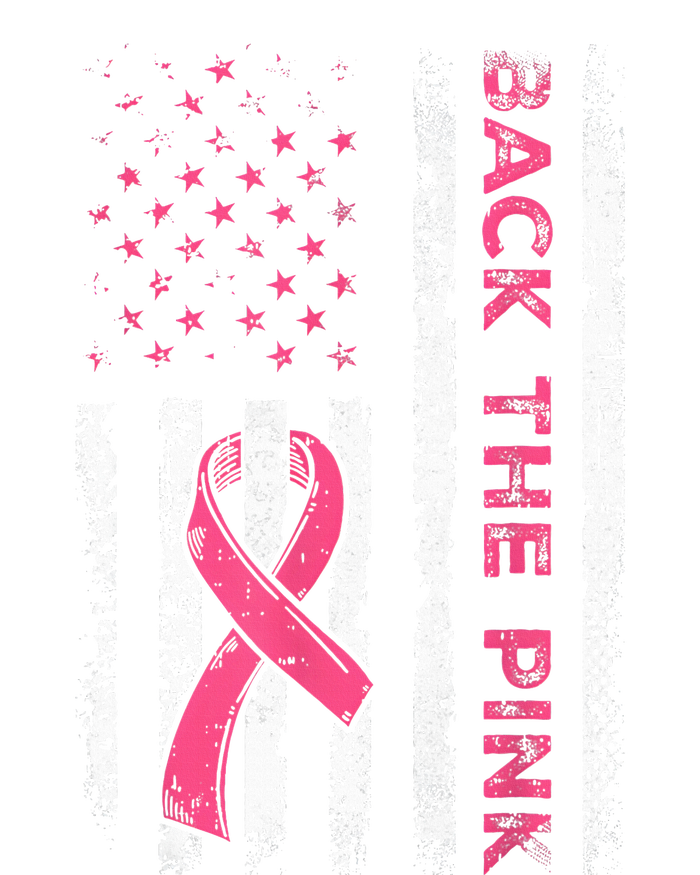 Back The Ribbon American Flag Breast Cancer Awareness 16 in Basic Backpack