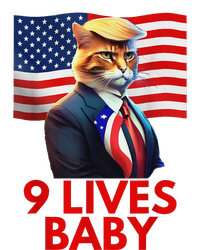 Cat In Suite With Trump Hair American Flag Nine Lives Baby Baby Bodysuit