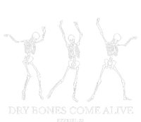 Dry Bones Come Alive Funny Skeleton Dancing Tie Dye Hoodie