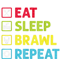 Eat Sleep Brawl Repeat Funny Video Gamer Gaming Cooling Performance Crew T-Shirt