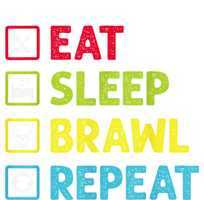 Eat Sleep Brawl Repeat Funny Video Gamer Gaming Cooling Performance Crew T-Shirt