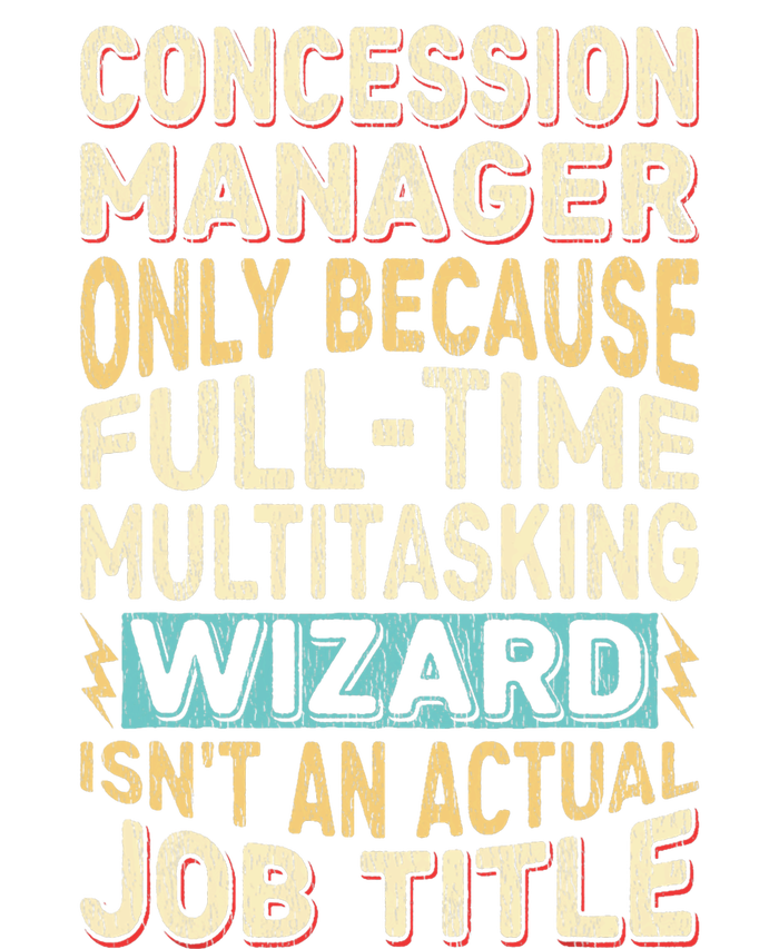 Wizard Job Title Quote Funny Concession Manager Premium T-Shirt