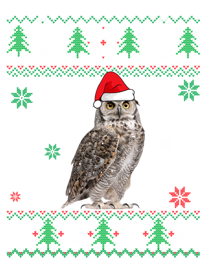 Ugly Christmas Owl Lover Santa Hat Animals Gift T-Shirt