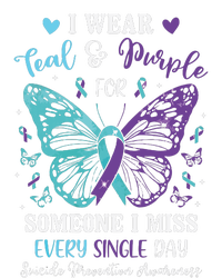 I Wear Teal & Purple Suicide Prevention Awareness Butterfly T-Shirt