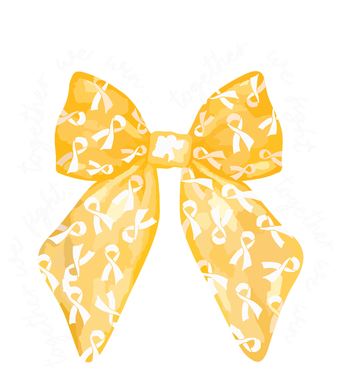 Together We Fight We Win Yellow Gold Ribbon Childhood Cancer Women's T-Shirt