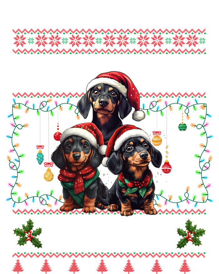 Dachshund Christmas Tree Dog Lover Xmas Ugly Sweater Gifts Metallic Star Ornament