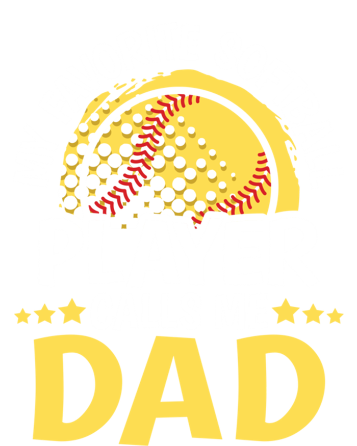 My Favorite Softball Player Calls Me Dad Funny Softball Dad Gift Women's V-Neck T-Shirt