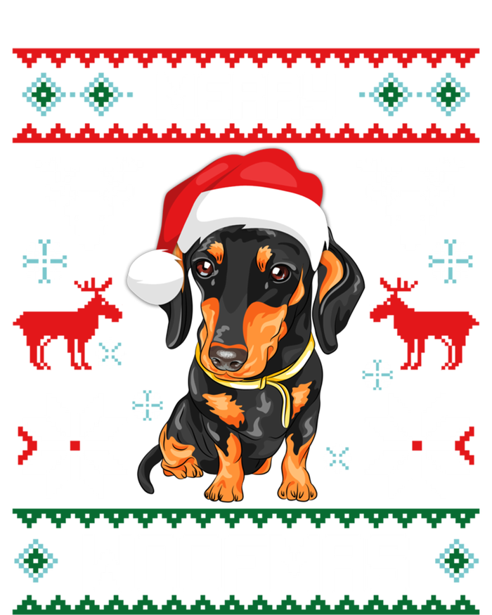 Dachshund Merry Woofmas Gift For Christmas Full-Length Apron With Pockets