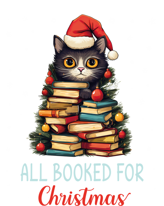 All Booked For Christmas Black Cat Santa Teacher Books Tree Great Gift Sweatshirt Cinch Pack Bag