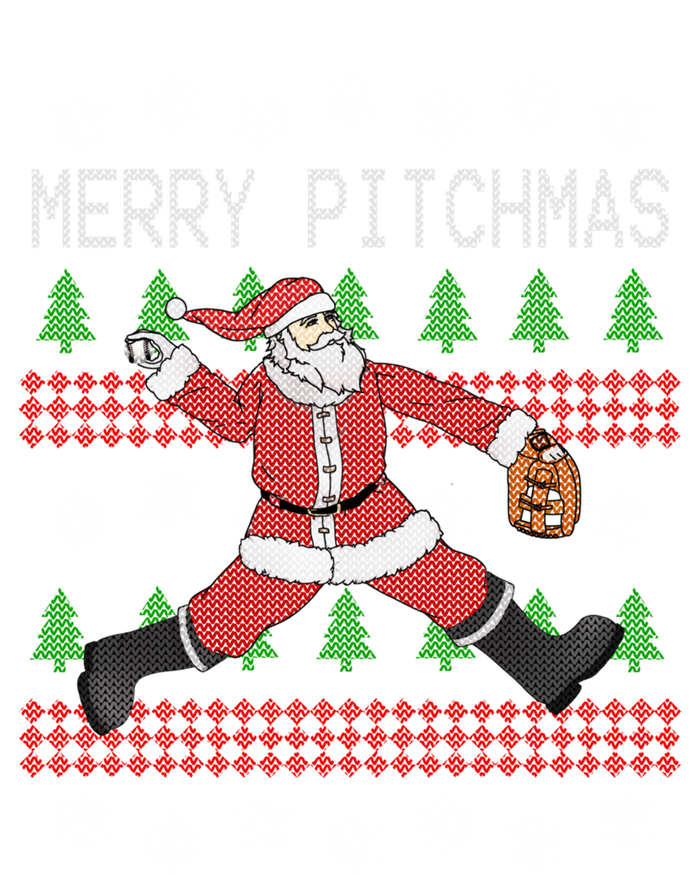 Merry Pitchmas Baseball Pitcher Funny Santa Christmas Gift Button