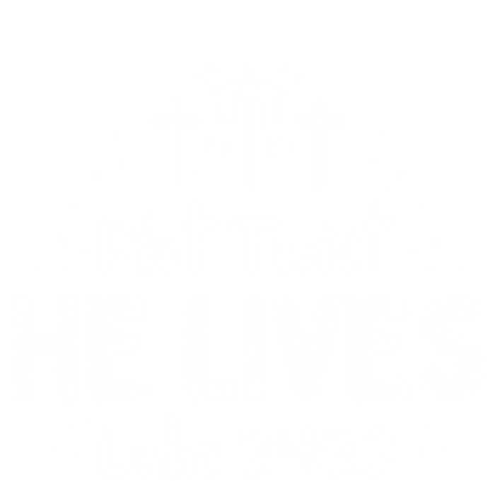 Plot Twist He Lives Cross Funny Christian Easter Day Quote Cool Gift Sustainable Knit Beanie