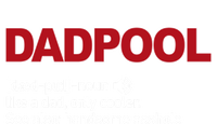 Dadpool Noun Definition Like A Dad Only Cooler Gift Women's V-Neck T-Shirt