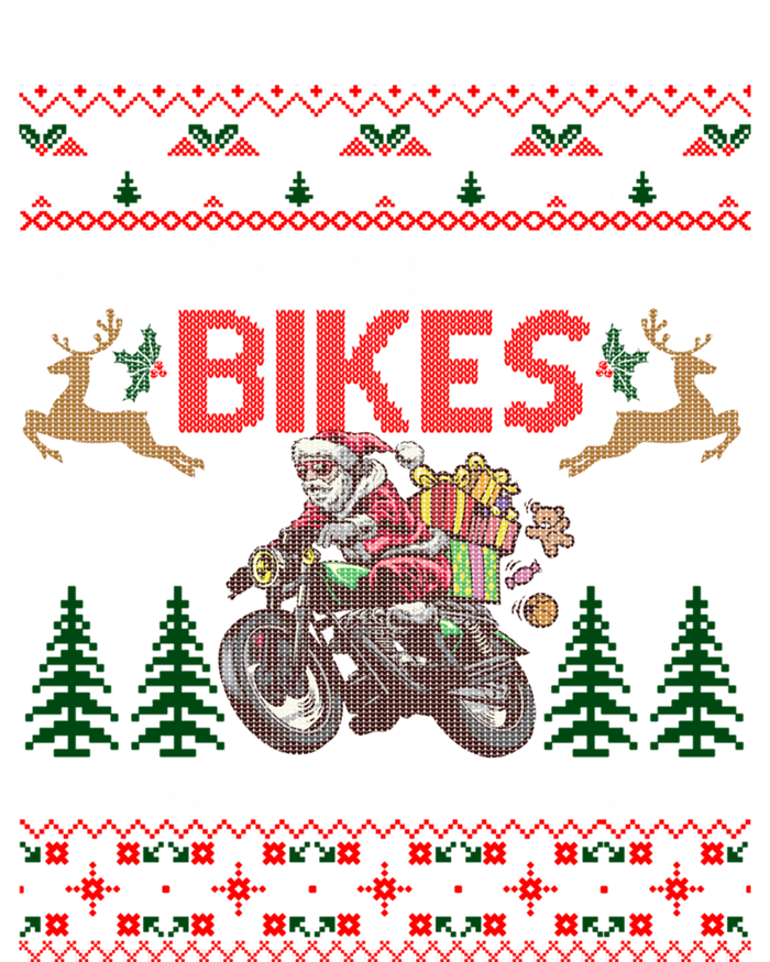 Santa Rides Bikes Christmas Motorcycle Ugly Xmas Cute Gift T-Shirt