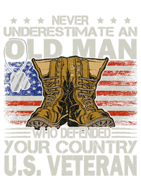 Never Underestimate An Old Man Who Defended Your Country Us Veteran Yupoong Adult 5-Panel Trucker Hat