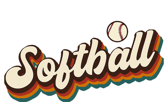 Retro Softball Graphic Softball T-Shirt