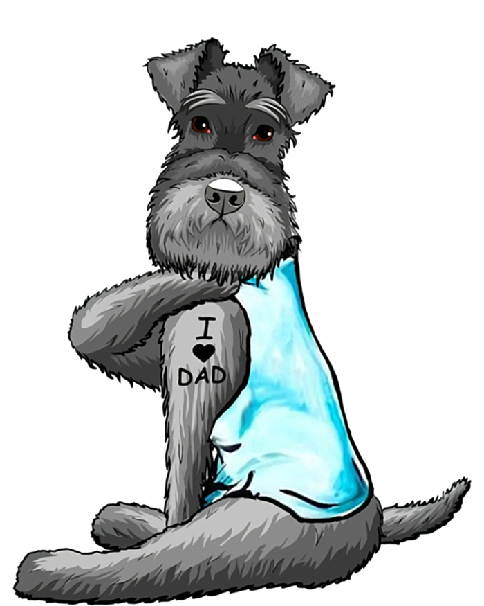 Miniature Schnauzer Tattoos I Love Dad Gift FatherS Day Gift T-Shirt