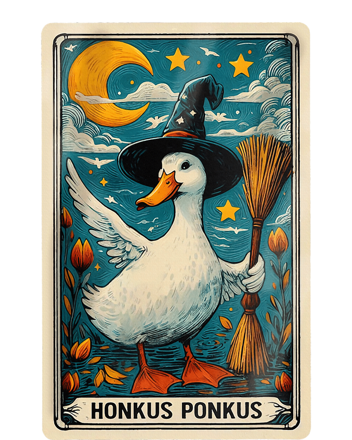 Honkus Ponkus Halloween Goose Meme Parody Retro Tarot Card T-Shirt