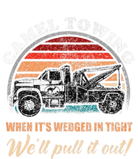 Vintage Camel Towing Humor Tow Truck Women's Knotted Racerback Tank