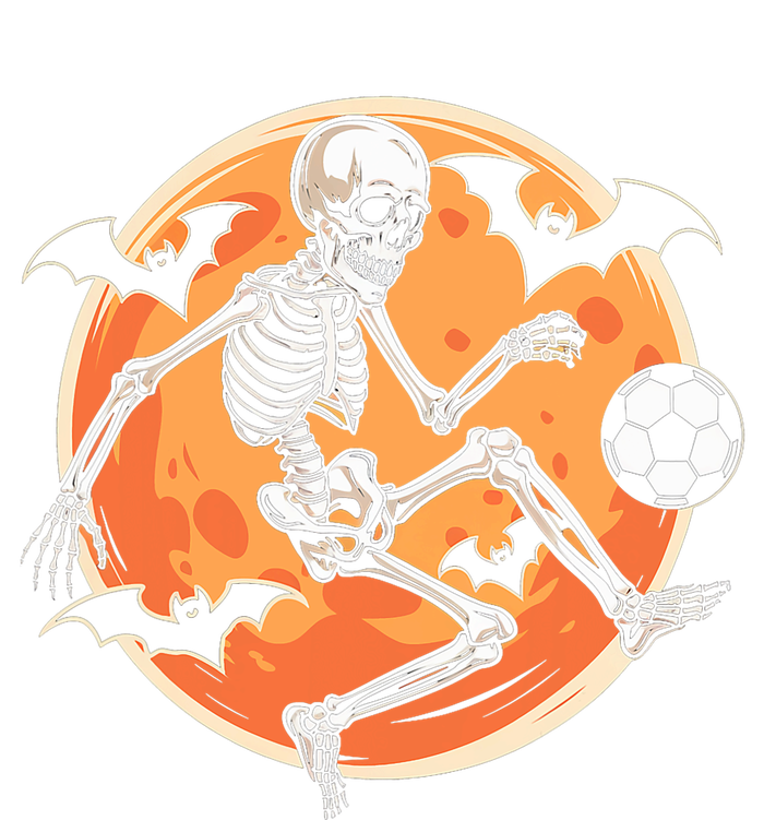 Soccer Skeleton Halloween Soccer Player Funny Striped Beanie with Solid Band