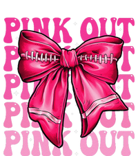 P.Ink Out Breast Cancer Football Coquette Bow Mom Gift Kids Long Sleeve Shirt