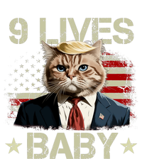 Cat Trump 9 Lives Baby Funny Trump Cat 9 Lives Baby Insulated Varsity Jacket