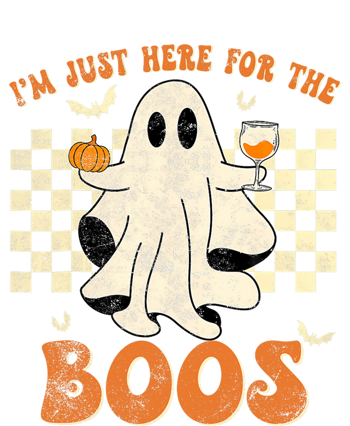 IM Just Here For The Boos Ghost Retro Groovy Halloween Coaster