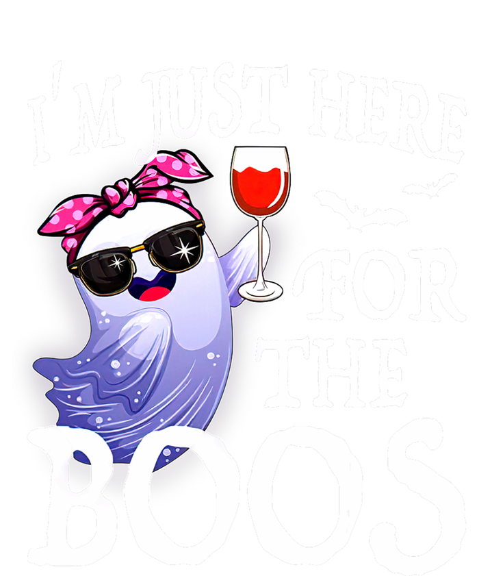 Women Im Just Here For The Boos Cute Halloween Ghost Wine Wool Snapback Cap