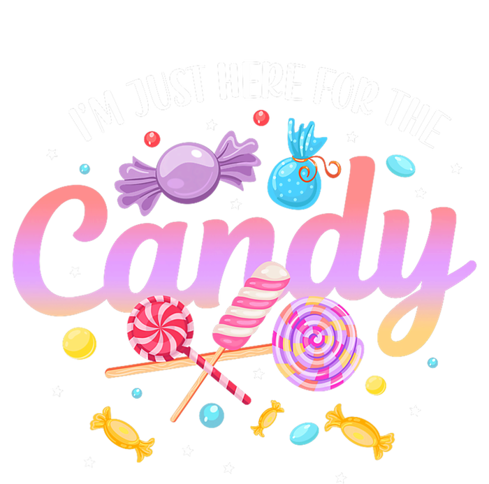 IM Just Here For The Candy Funny Halloween Food Humor Bella+Canvas Jersey Crop Tee