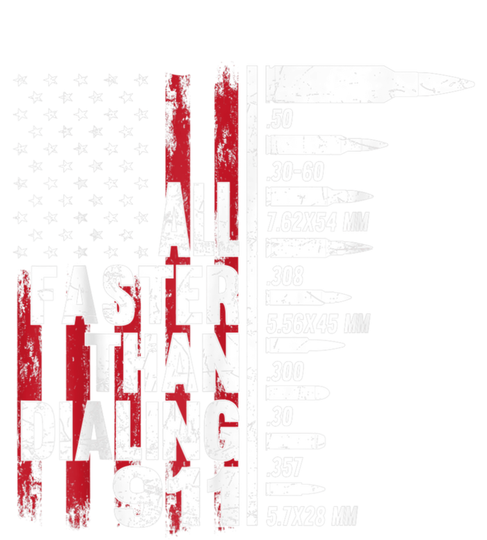 All Faster Than Dialing 911 American Flag Gun Lover Cooling Performance Crew T-Shirt