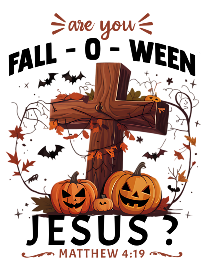 Are You Falloween Jesus Cross Pumpkins Christian Faith Gift Women's T-Shirt