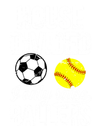 House Divided I Only Raise Ballers Soccer Softball Dad Funny Gift Stripe Pom Pom Beanie