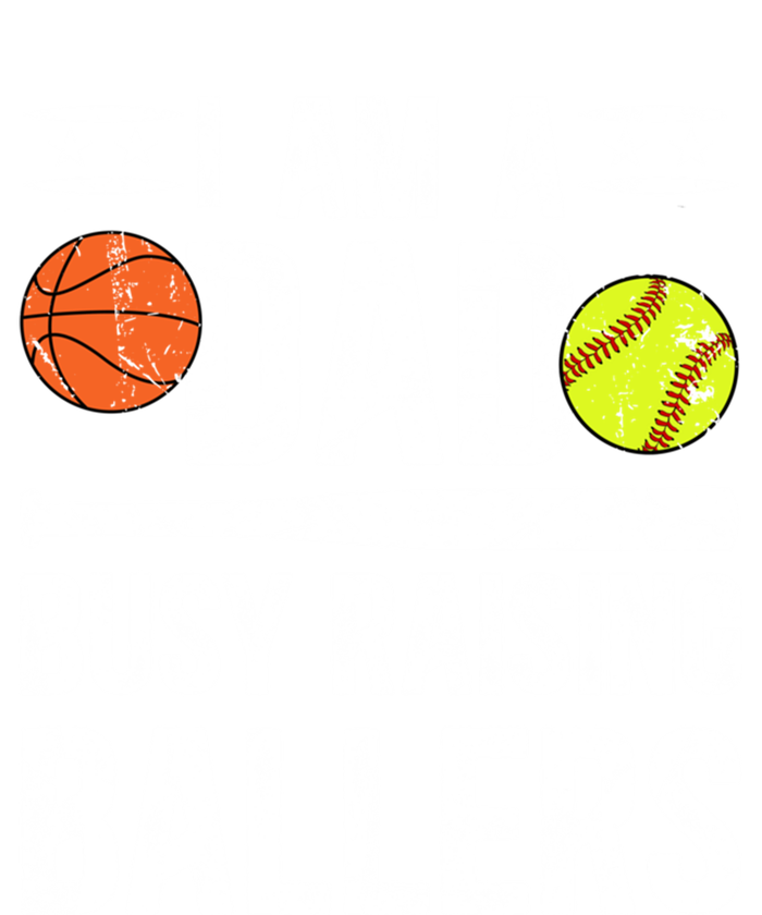 I Am A Dad Busy Raising Ballers Softball Basketball Dad Cute Gift Premium T-Shirt