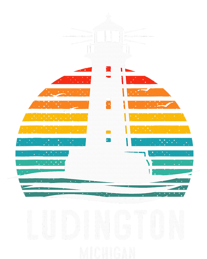 Ludington Michigan Retro Vintage Lighthouse Idea Gifts Tie-Dye Long Sleeve Shirt