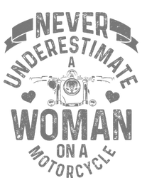 Never Underestimate A Woman Motorcycle Funny Biker Girl Infant Fleece One Piece