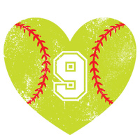 Softball Heart Player #9 Softball Mom Dad Varsity Team Gift Women's T-Shirt