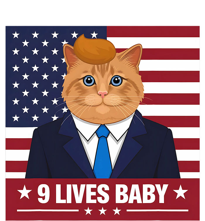 Funny Cat Trump 9 Lives Baby Even My Cat Loves Trump 2024 Infant Fleece One Piece