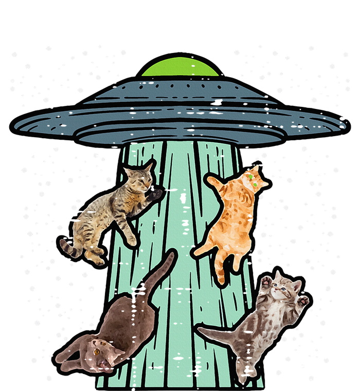 Cats Abducted By Ufo Funny Alien Space Lover T-Shirt