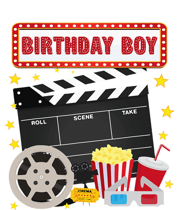 Birthday Boy Crew Movie Night Theme Matching Party Stripe Pom Pom Beanie