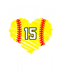 ThatS My Vintage Number #15 Heart Softball Mom Dad Gift Canvas