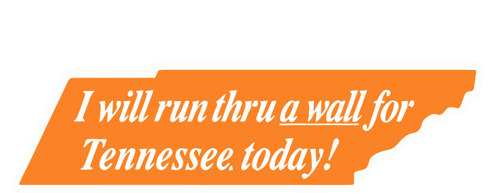 I Will Run Thru A Wall For Tennessee Today T-Shirt