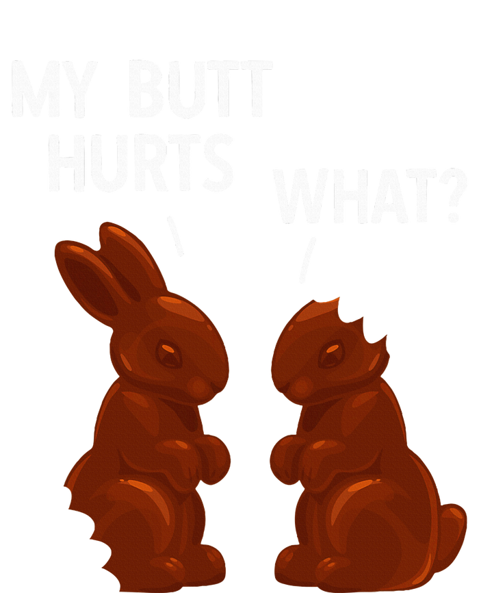 My Butt Hurts Chocolate Bunny Funny Easter Flexfit Unipanel Trucker Cap