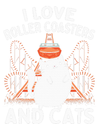 Theme Park Vacation I Love Roller Coasters And Cats Premium Hoodie